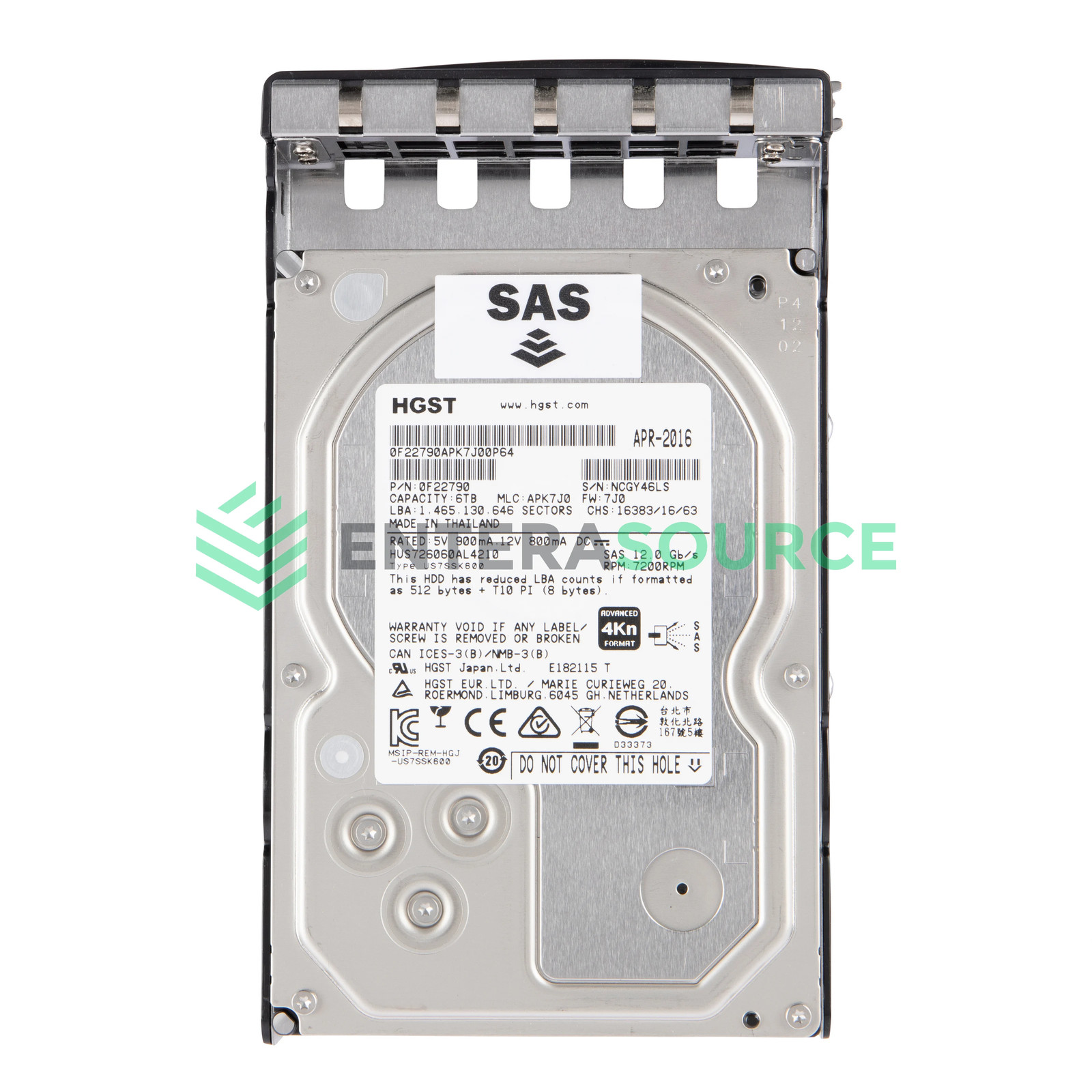 HPE Nimble Storage 6TB 7.2K SAS 3.5" 12Gbps Hard Drive | SP-HDD-6TB