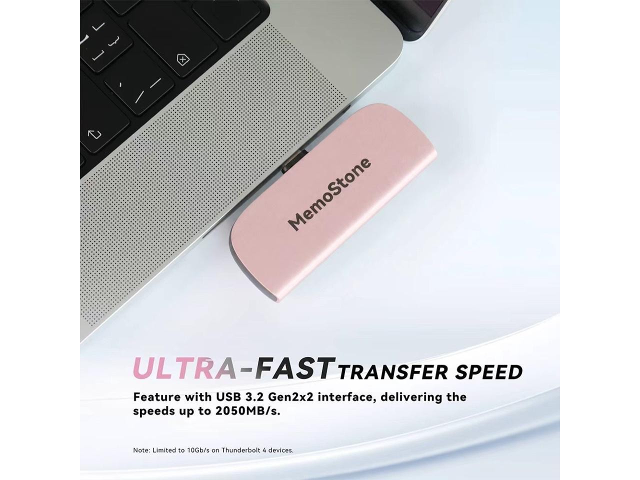 MomeStone 512GB Portable SSD up to 2000MB/s Read, Thumb Drive Metal USB KingSpec