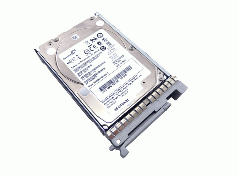 Cisco Seagate 1.2TB 10K 6Gbps SAS 2.5'' Hard Drive 58-0160-01 with Tray