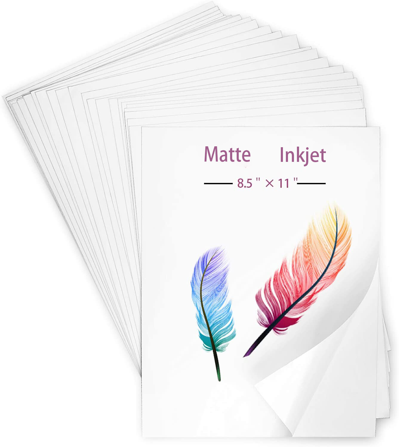 Waterproof Printable Vinyl Sticker Paper for Inkjet Laser Printer 8.5"x11" US