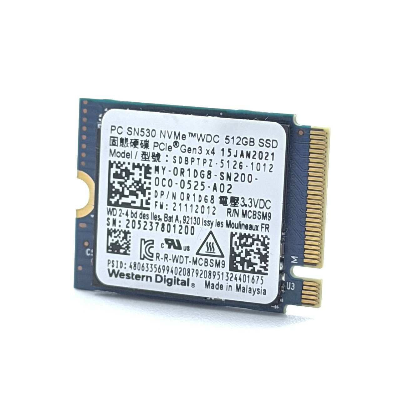 512GB 2230 M.2 NVMe PCIe SSD Solid State drives major brands | Very Good health