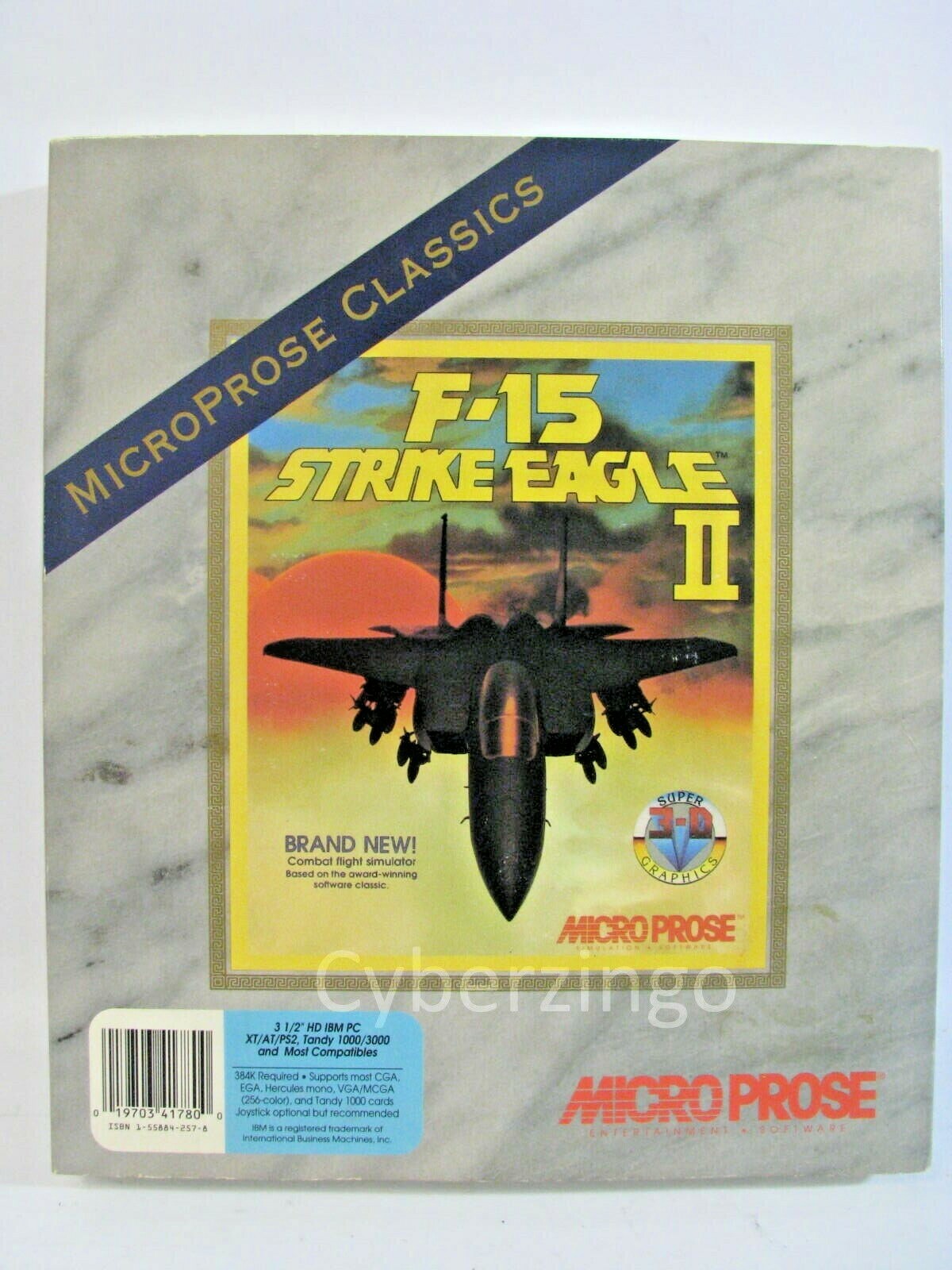 Microprose Classics F15 Strike Eagle II Vintage Software 3 1/2" Disk PREOWNED