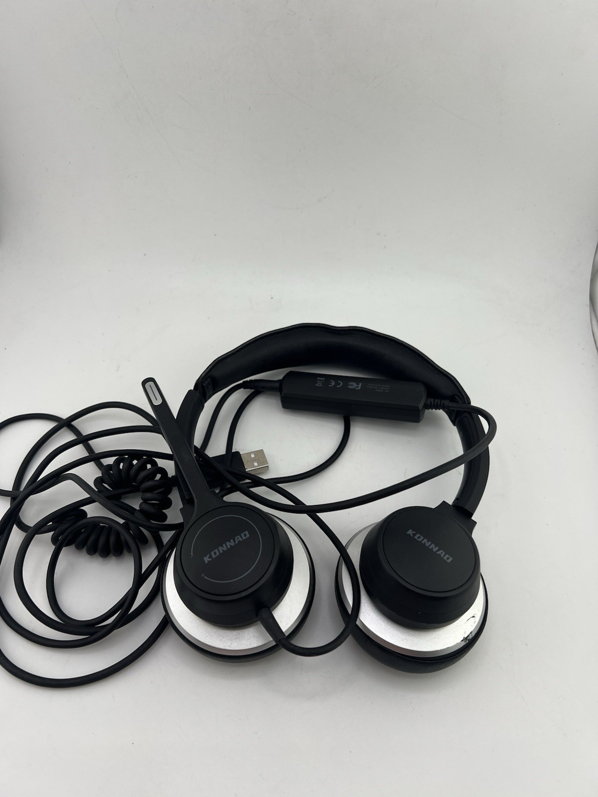 KONNAO USB Headset with Microphone 3.5mm Wired Computer Headset