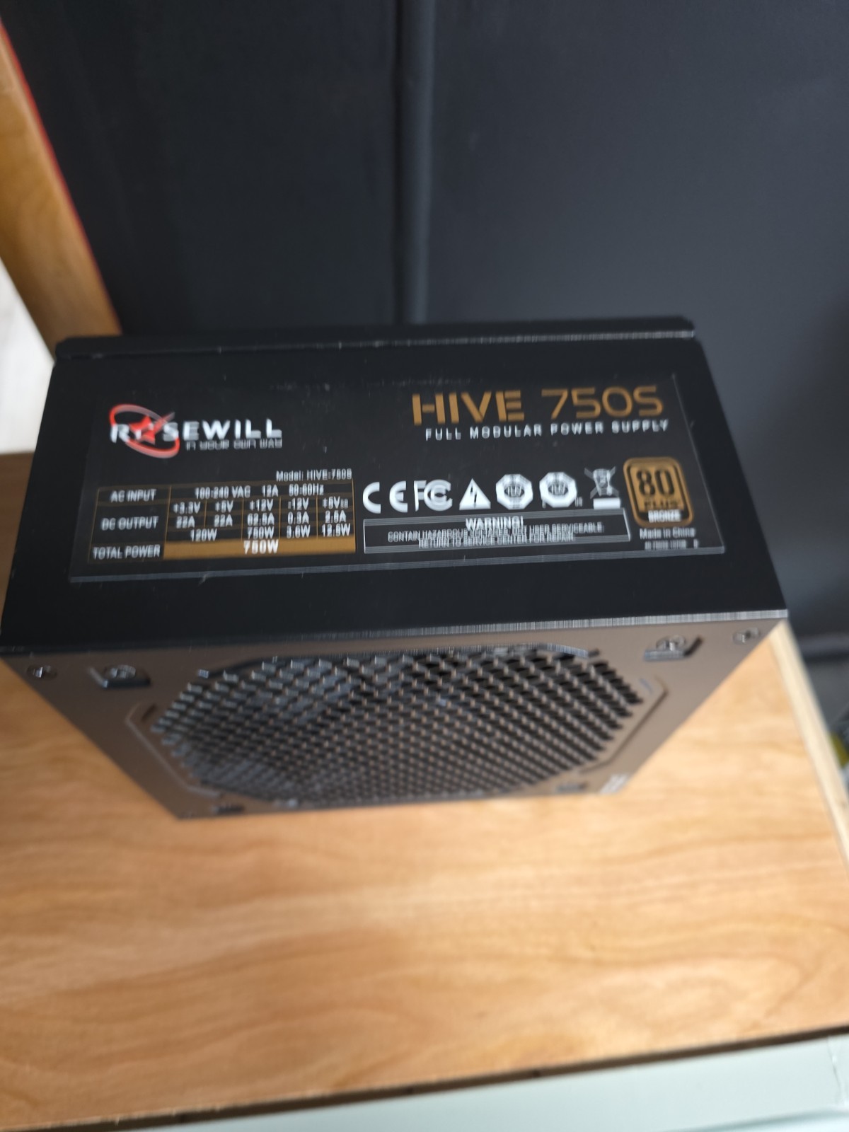 Rosewill HIVE-750S 750W 80 PLUS BRONZE Fully Modular Power Supply - Black