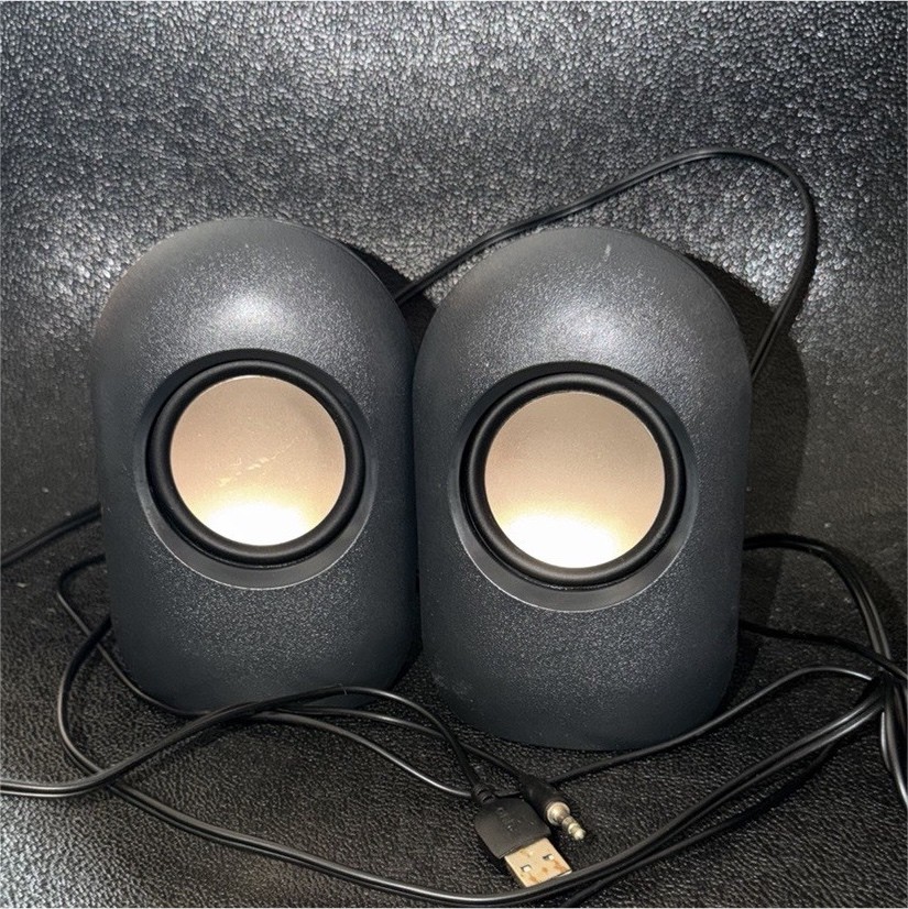 Dell onn 2.0 USB-Powered Wired Computer Speakers Black 3.5mm Aux Open Box