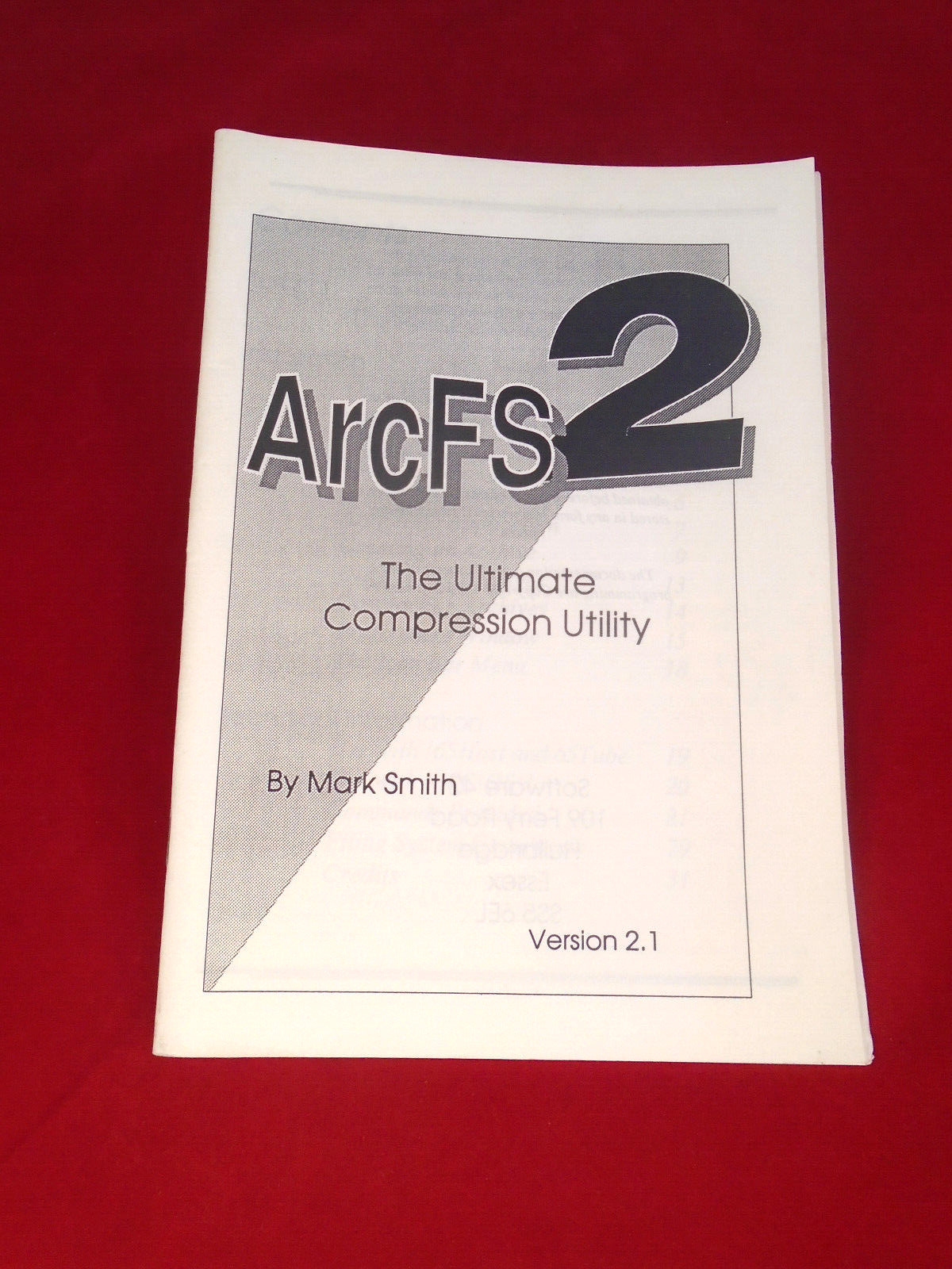 Manual for ArcFS2 The Ultimate Compression Utility for RISC OS Mark Smith, V.2.1