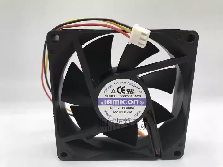 1PCS  Kaimei 8025 JF0825S1SAPR 12V 0.26A UPS Power Supply with 8cm Cooling Fan