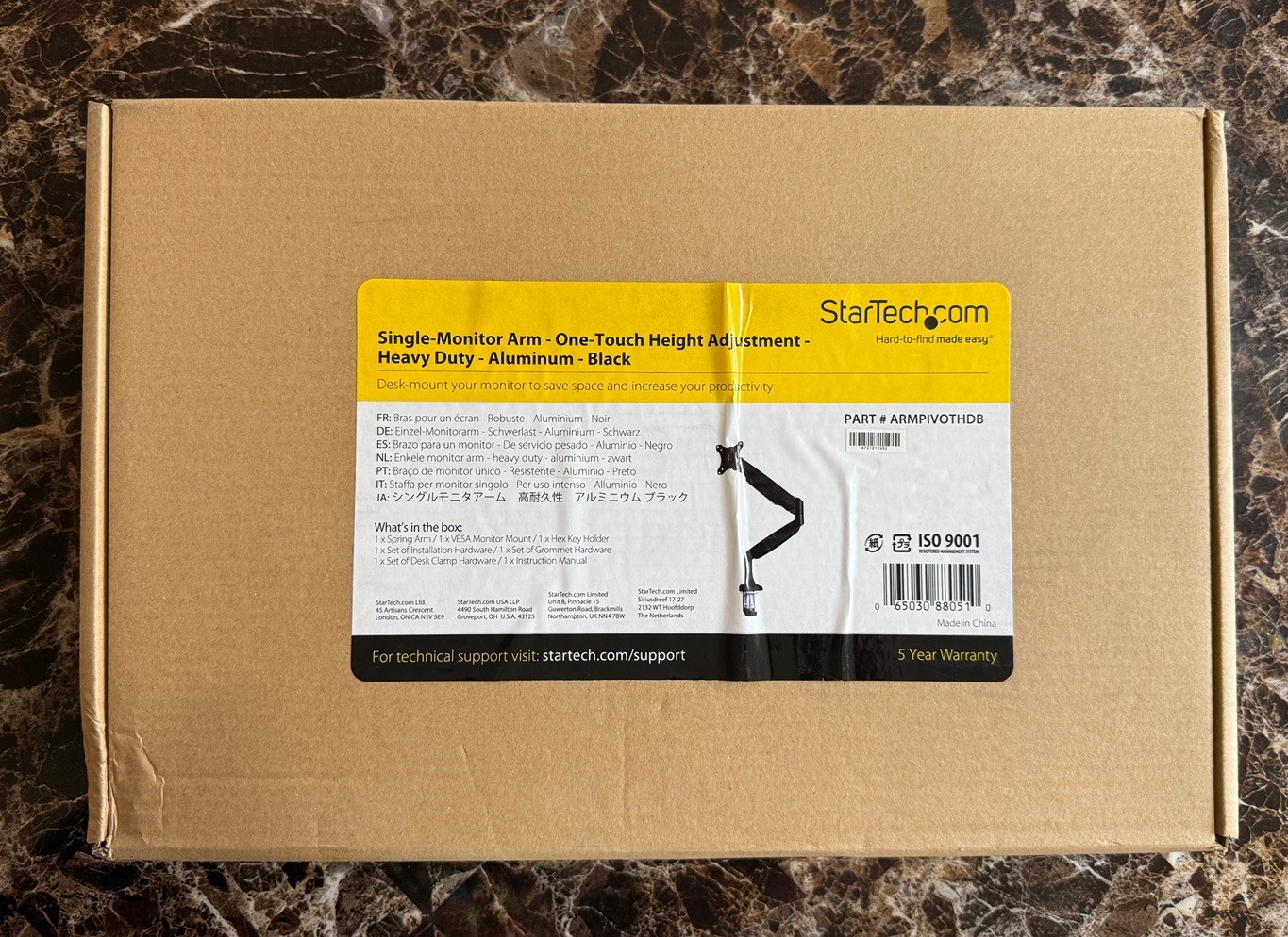 StarTech-New-ARMPIVOTHDB _ VESA 75X75/100X100MM HEAVY-DUTY MONITOR DESK MOUNT 