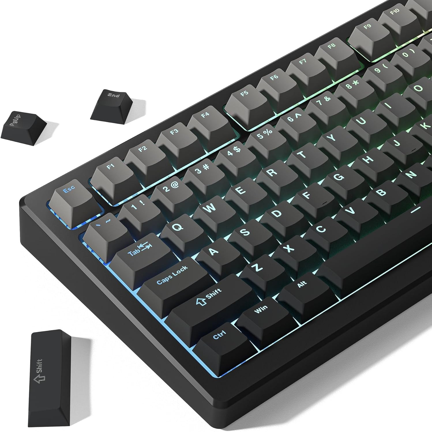 Shine through PBT Keycaps 60 75 100 Percent Cherry Profile
