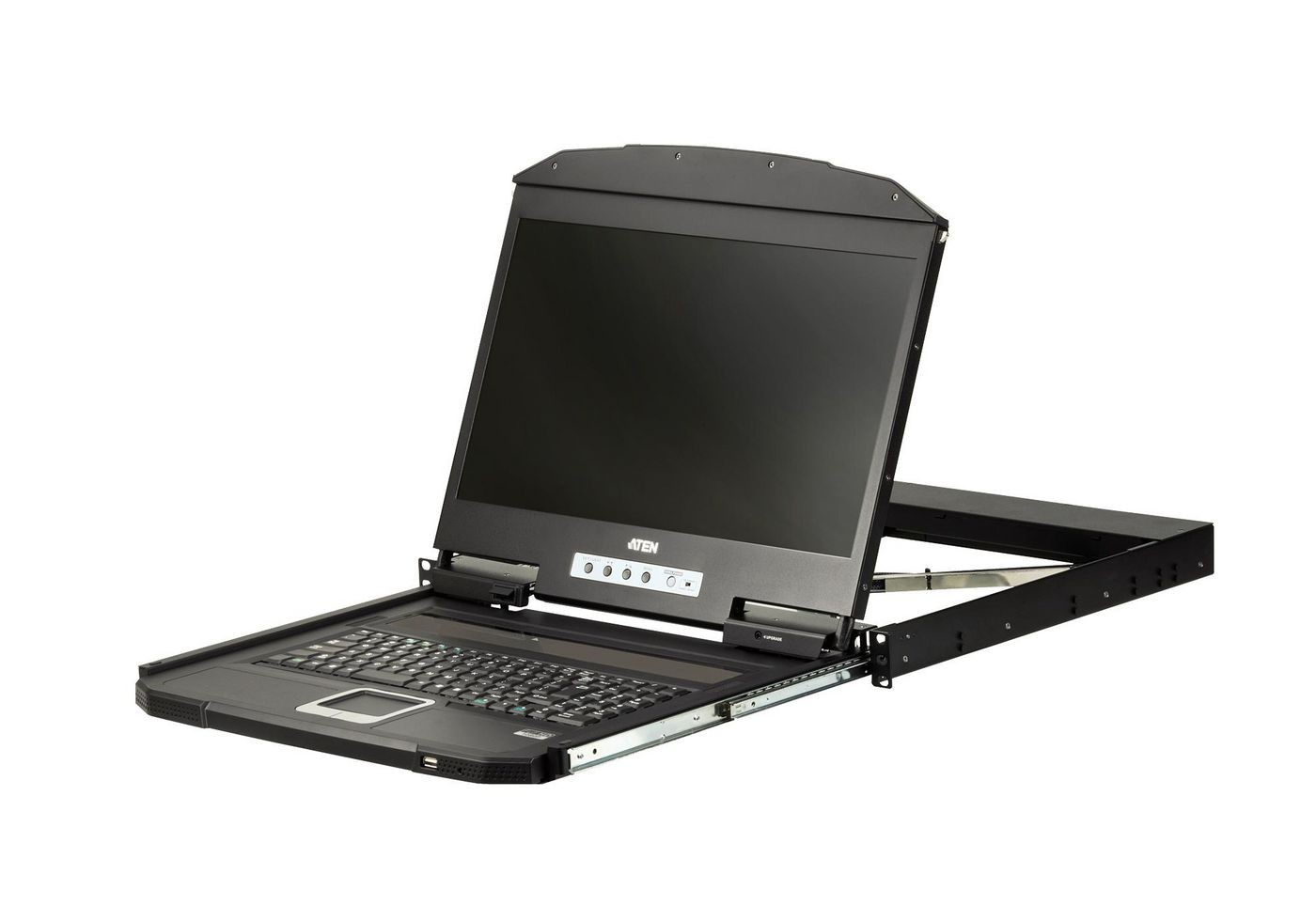 Aten CL3700NW-UK 1U Short Depth USB HDMI Single Console with UK Keyboard Ra ~E~