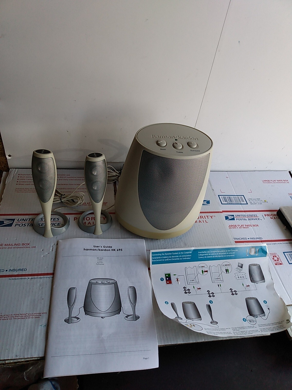 Harmon Kardon Model HK695-01 Computer Subwoofer & Speakers