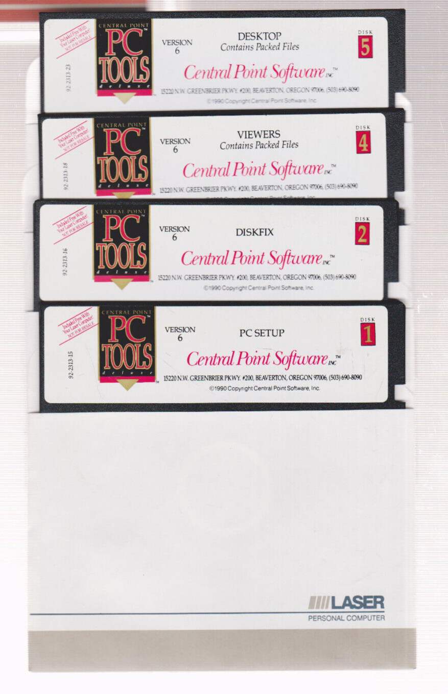 Rare Vintage CENTRAL POINT SOFTWARE PC Tools   DiskFix Floppy Disks Commodore 64
