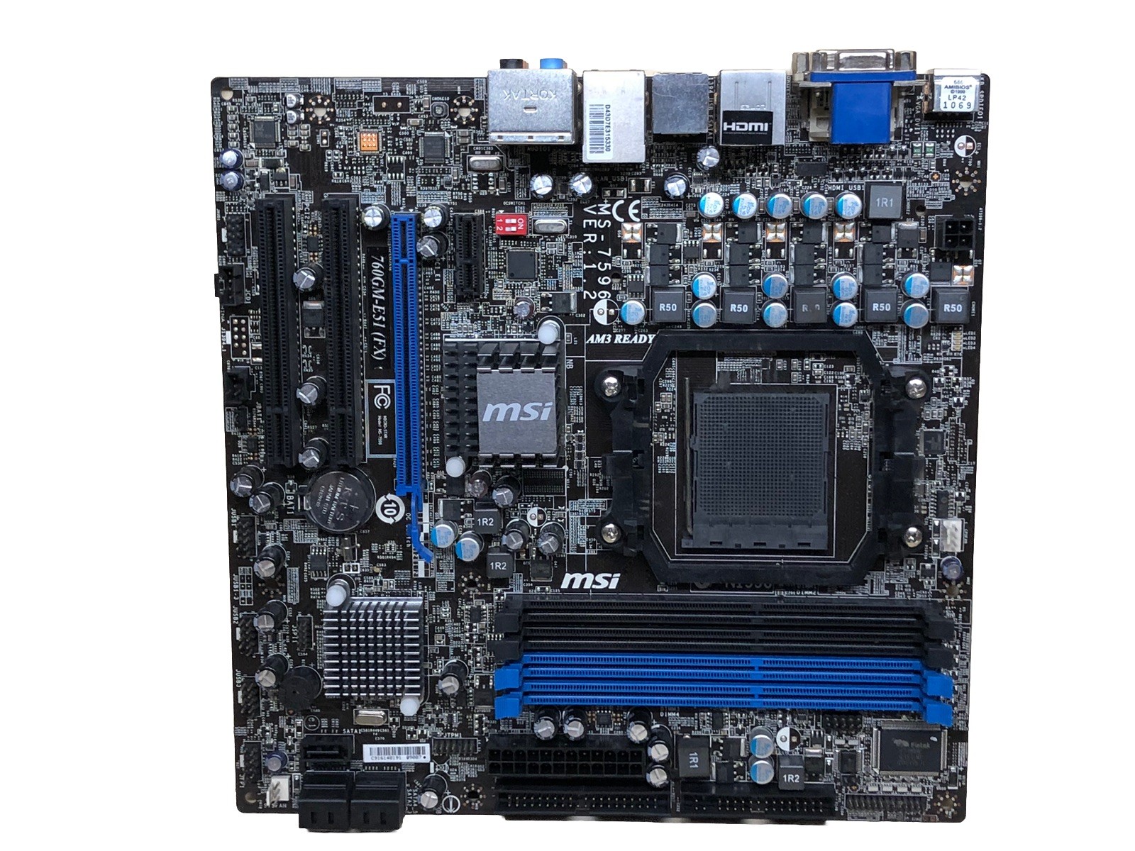 MSI 760GM-E51 FX Socket AM3 AMD mATX AMD Motherboard