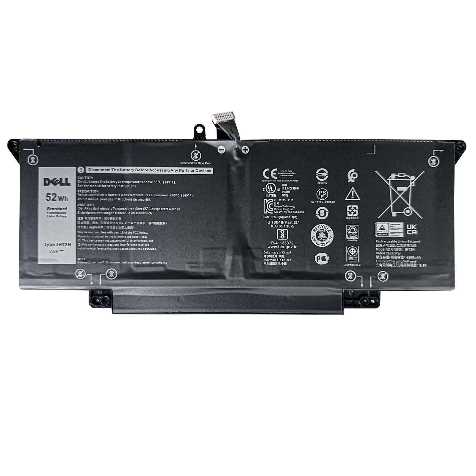 OEM Genuine 52WH JHT2H Battery For Dell Latitude 7310 7410 series 04V5X2 0HRGYV