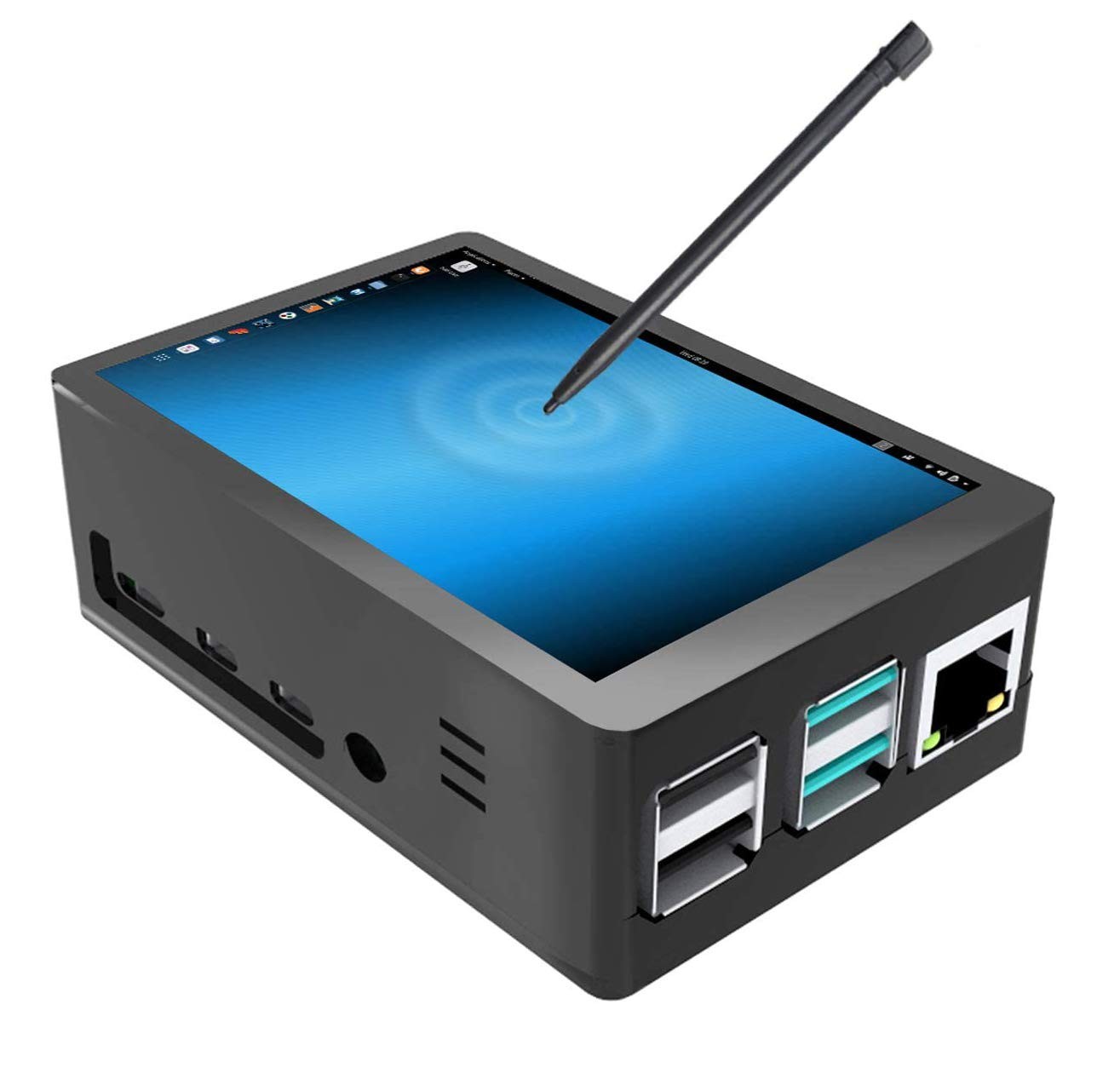 JUN-ELECTRON for Raspberry Pi 4 Touch Screen with Case, 3.5 inch Touchscreen ...