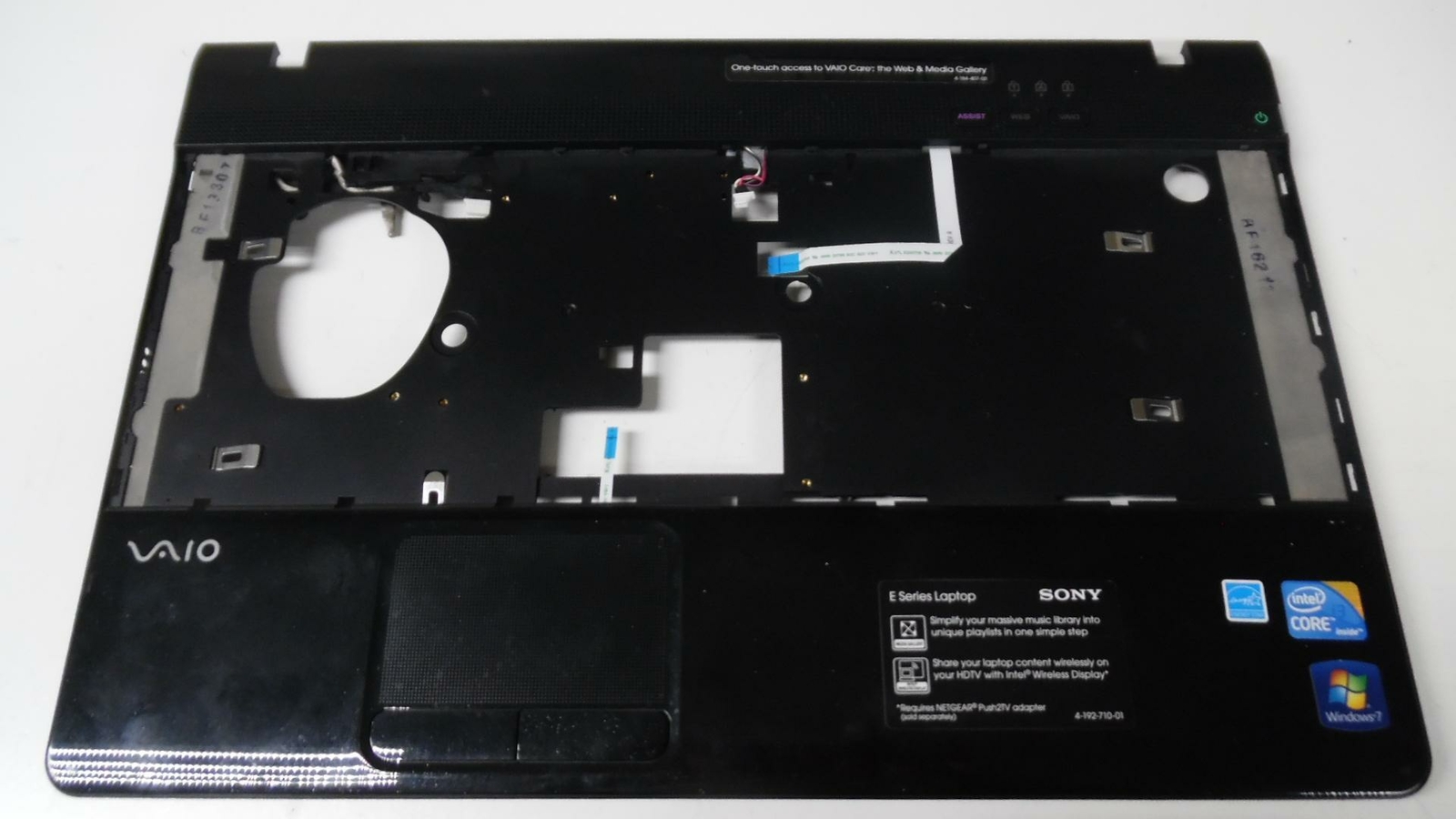 Sony VAIO PCG-71315L 15.6" Palmrest w/Touchpad & Speakers - H01VP5