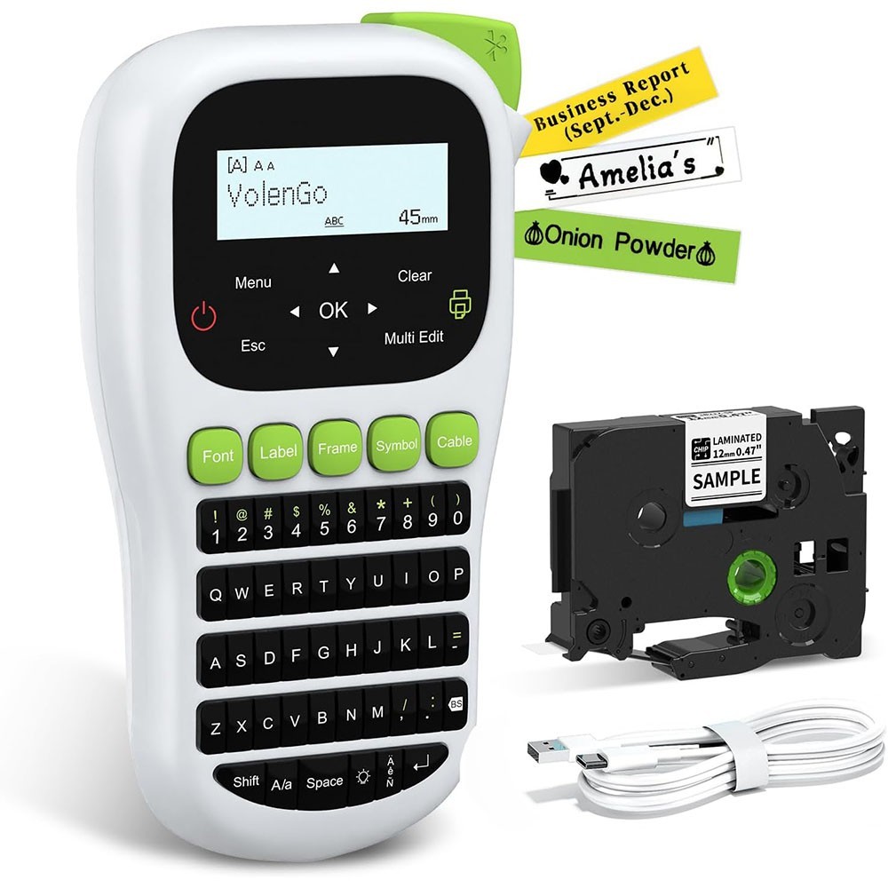 Phomemo H1100 Industrial Label Maker Handheld Labeler with LCD Backlit Screen
