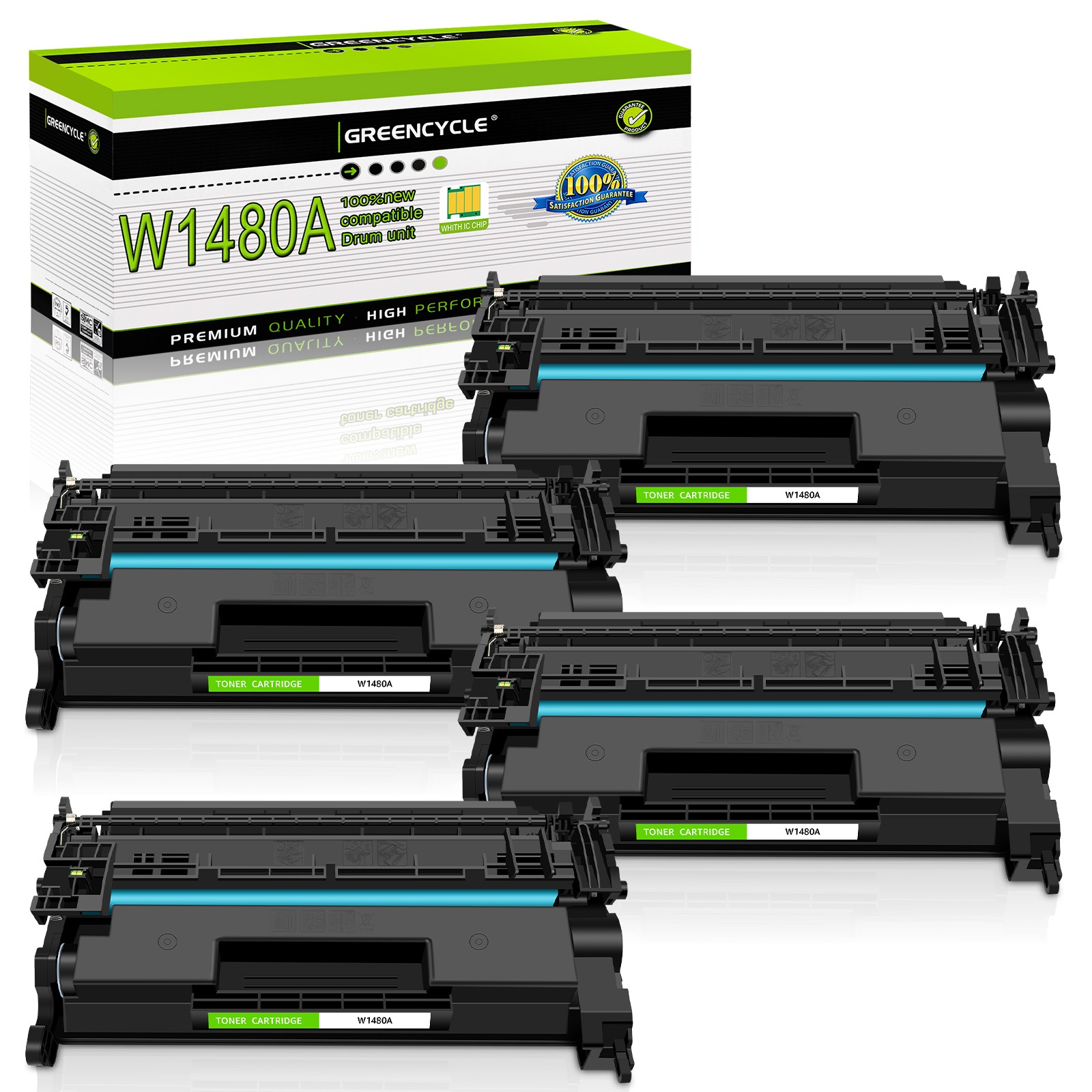 4PK W1480A Toner Cartridge with Chip for HP Pro 4001dw 4001dn 4001n MFP 4101fdw