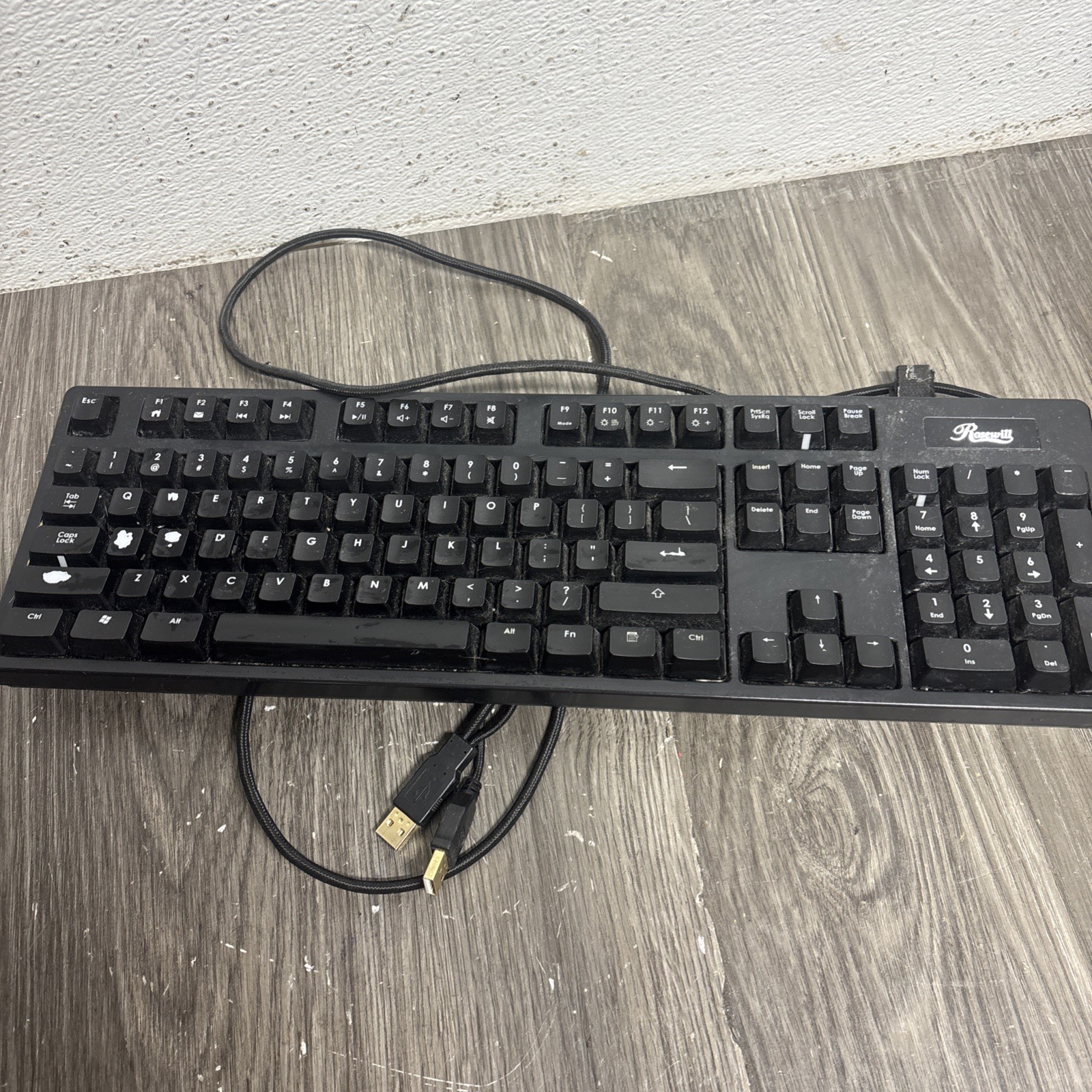 Rosewill Wired Mechanical Illuminated Keyboard Wired Used RK-9100 #AA3