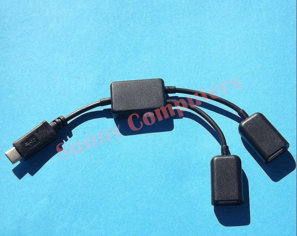 USB-C Type-C to 2x USB Type-A OTG HUB Cable Adapter For Huawei Mate 60 Pro+ 5X