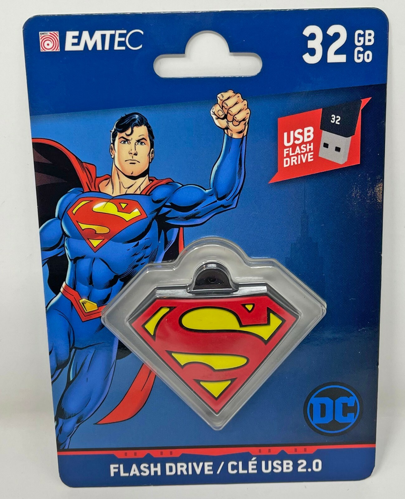 EMTEC 32 GB Superman Themed Flash Drive New Unopened 