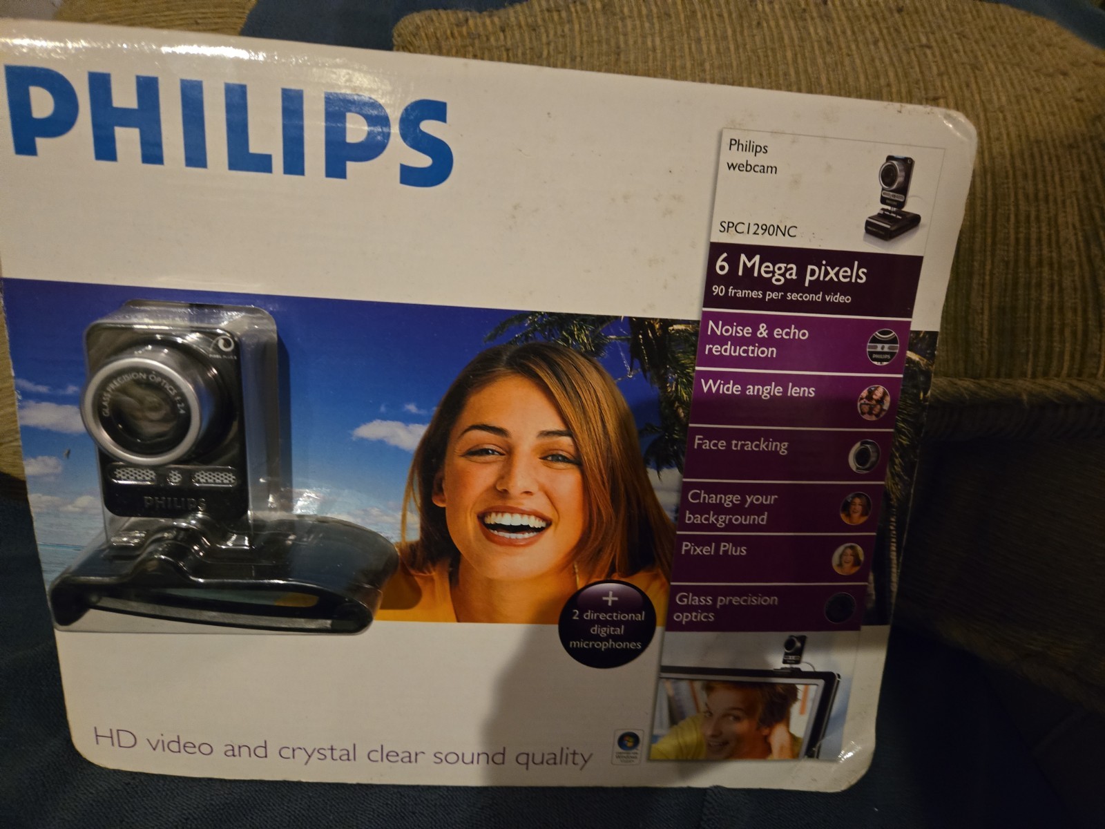 VTG Phillips Web Cam SPC1290NC 6 Mega Pixels + 2 Directional Digital Microphones