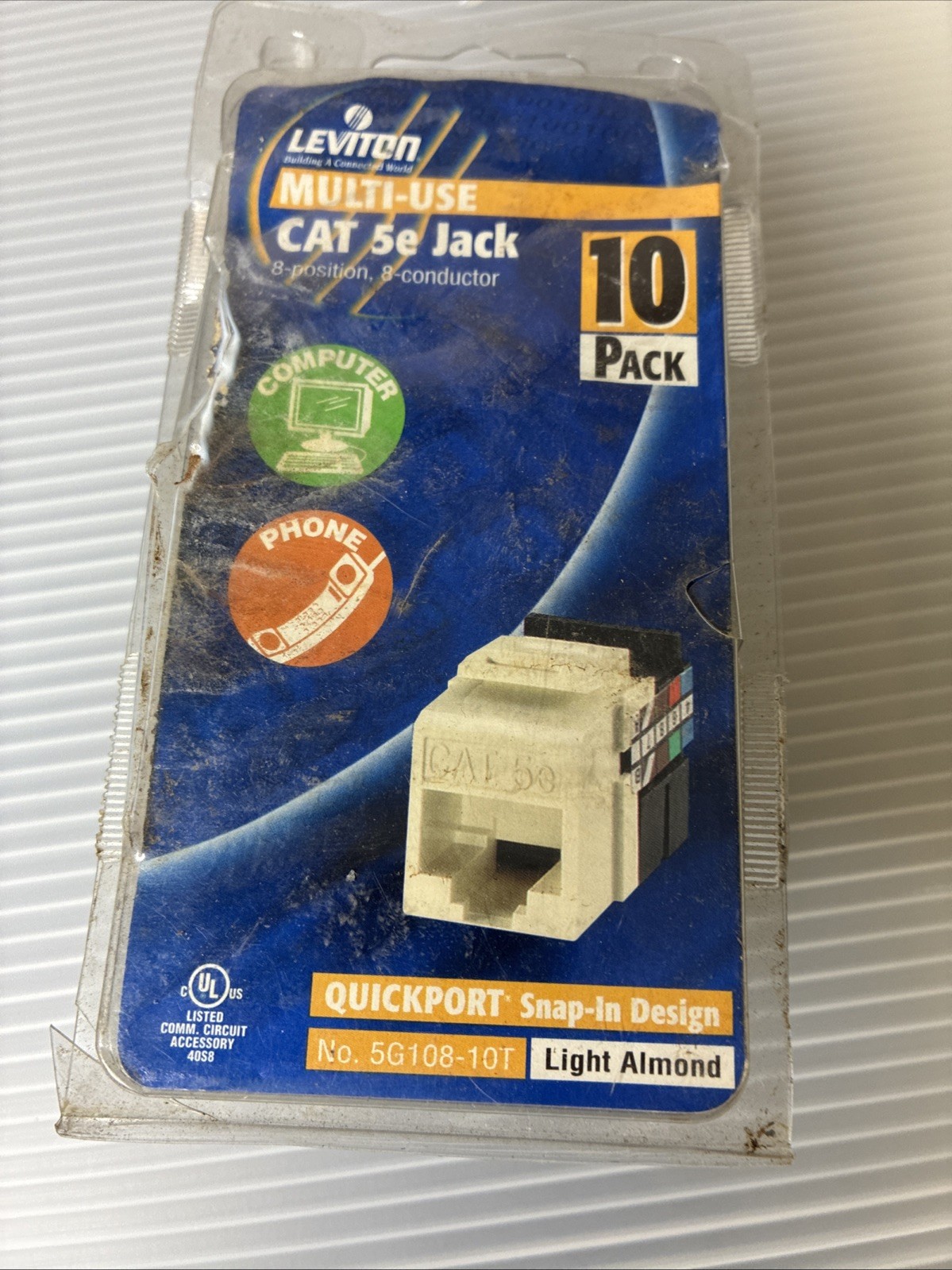Leviton Multi-Use Cat 5e Jack 10 Pack