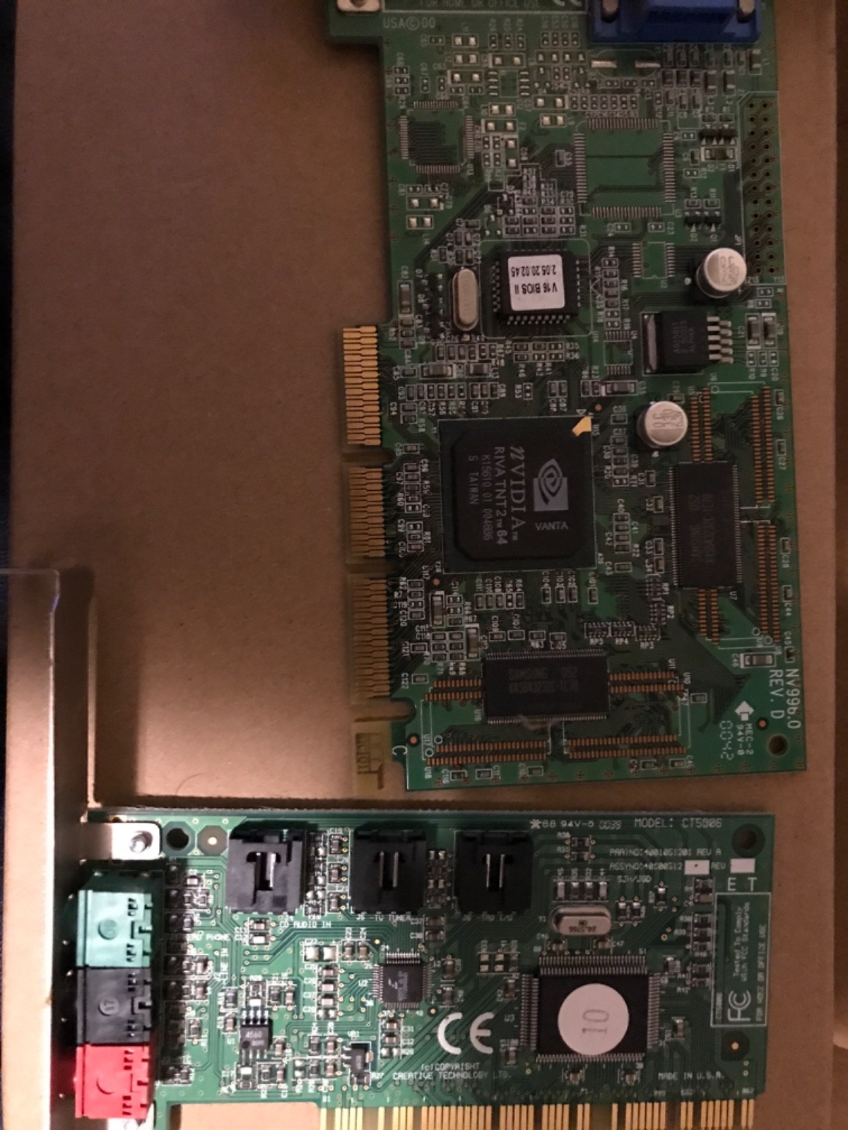 NVIDIA Riva TNT2 64 16MB SDRAM PCI Graphics Card VGA Multi-Monitor
