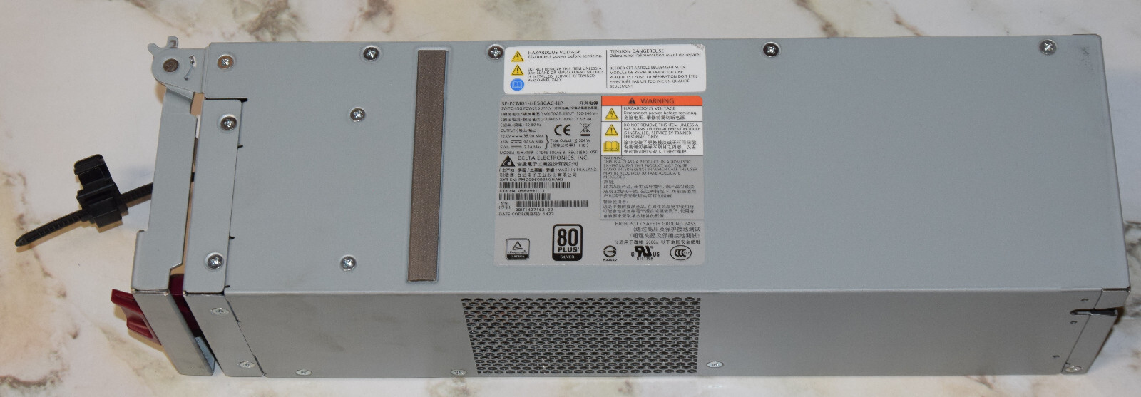 580W Power Supply for HP 3PAR SP-PCM01-HE580AC-HP 0960991-11 TDPS-580AB Tested