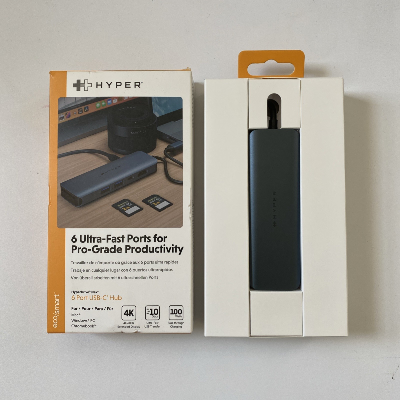 Hyper - HyperDrive Next 6 Port USB-C Hub- MacBook/PC - HD4002GL - Midnight Blue