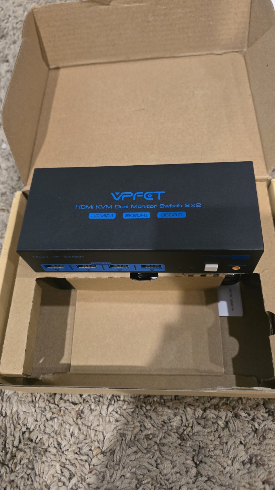 8K HDMI KVM Switch for 2 Monitors 2 Computers Dual Monitor Support 8K@60Hz SW221