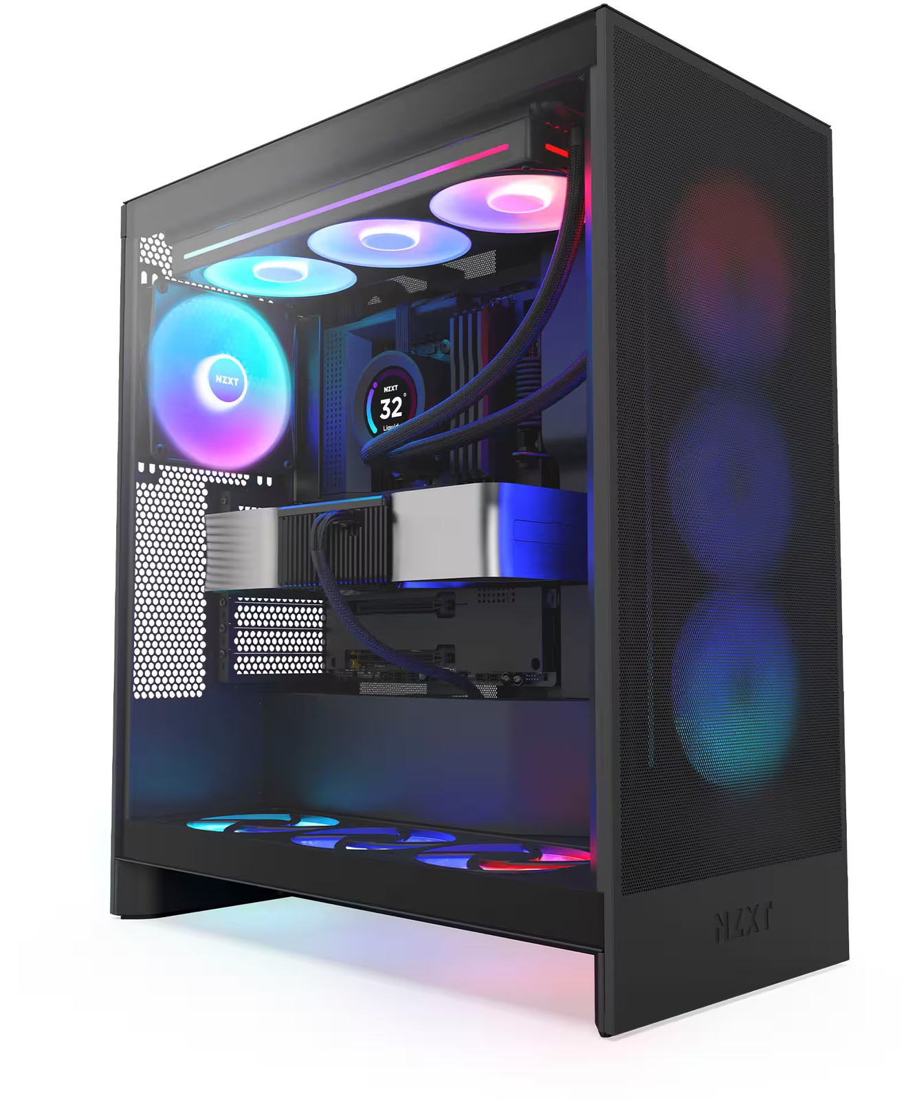 NZXT - H7 Flow 2024 Mid-Tower ATX PC Case - Black