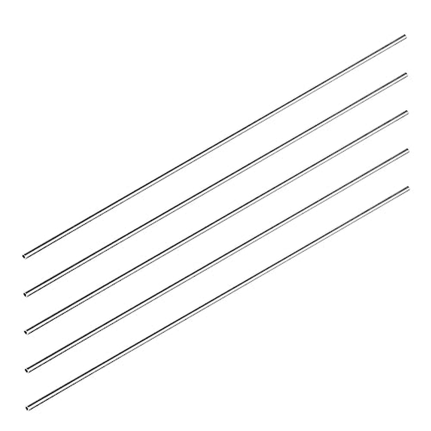 5Pcs Stainless Steel Round Tubing OD x ID, 3 x 2mm, Long 300mm (Pack of 5)