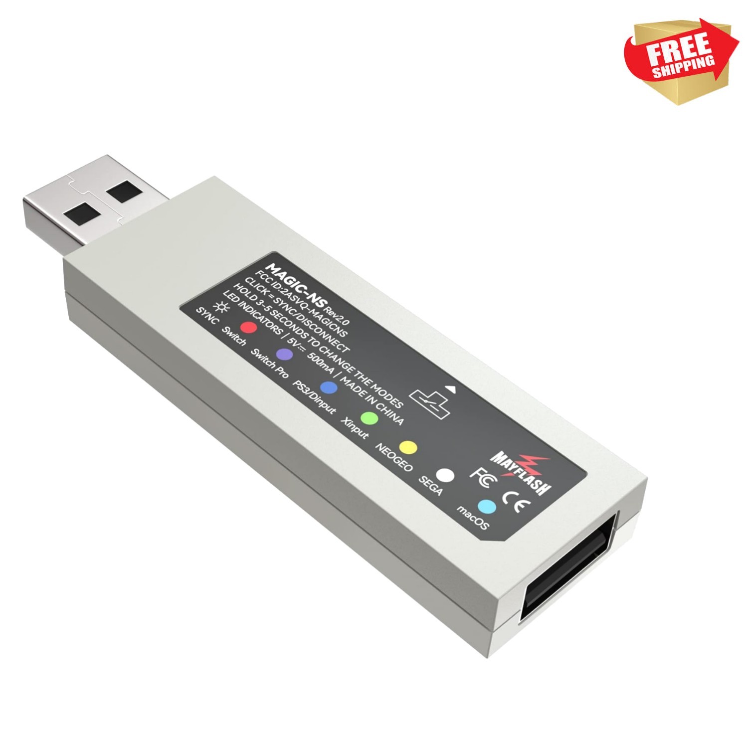 Magic NS Wireless Controller Adapter - Compatible with Switch, Windows, & More