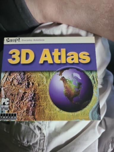 Vintage 2003 3D Atlas PC CD-ROM Software SNAP WINDOWS 95 98 1.6 Map