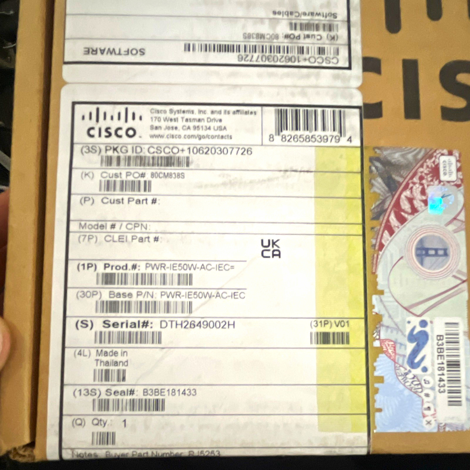 Cisco PWR-IE50W-AC-IEC= 50W AC Power Supply, IEC Connector Enterprise