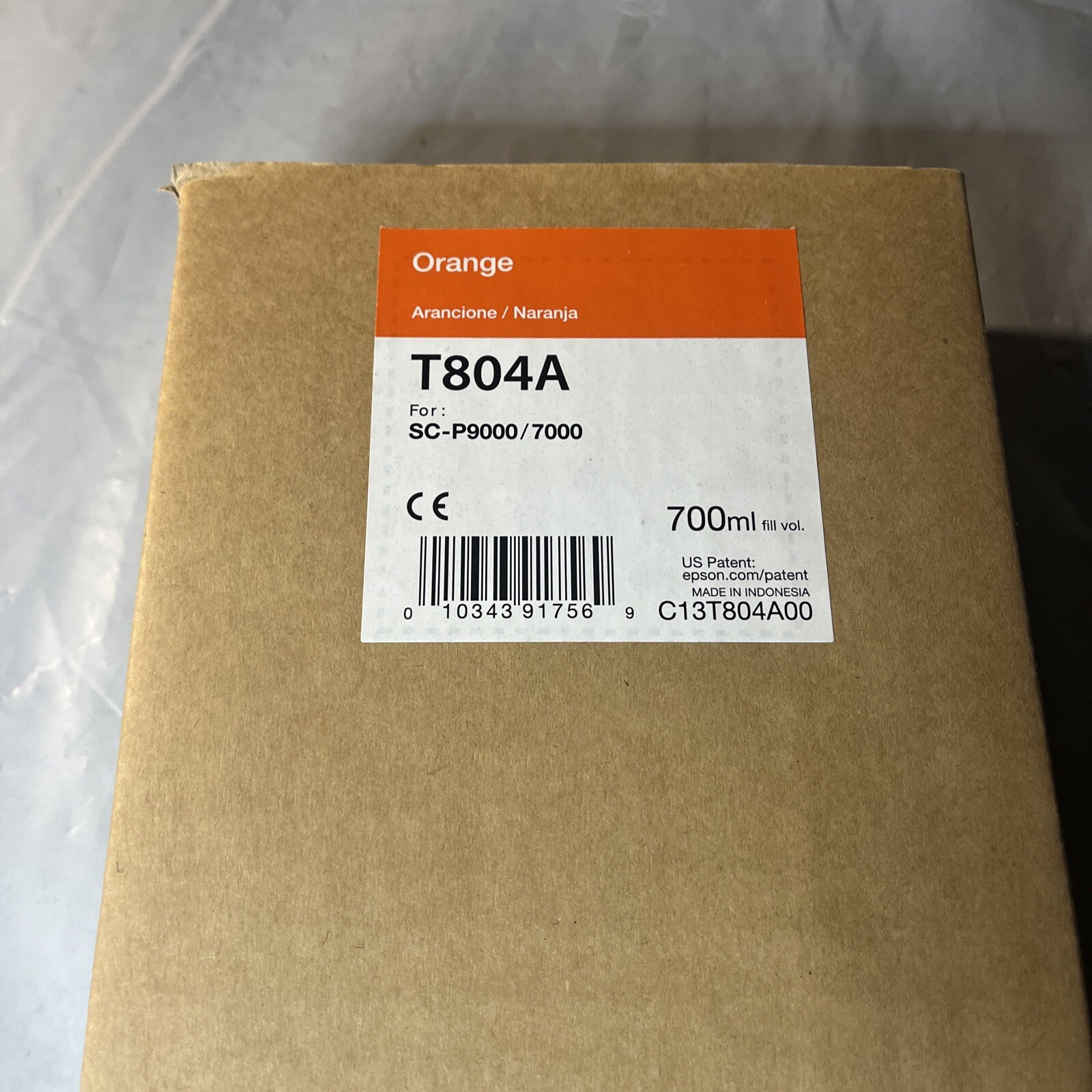 New Genuine Epson Orange Ink Cartridge T804A SC P9000/8000/7000/6000