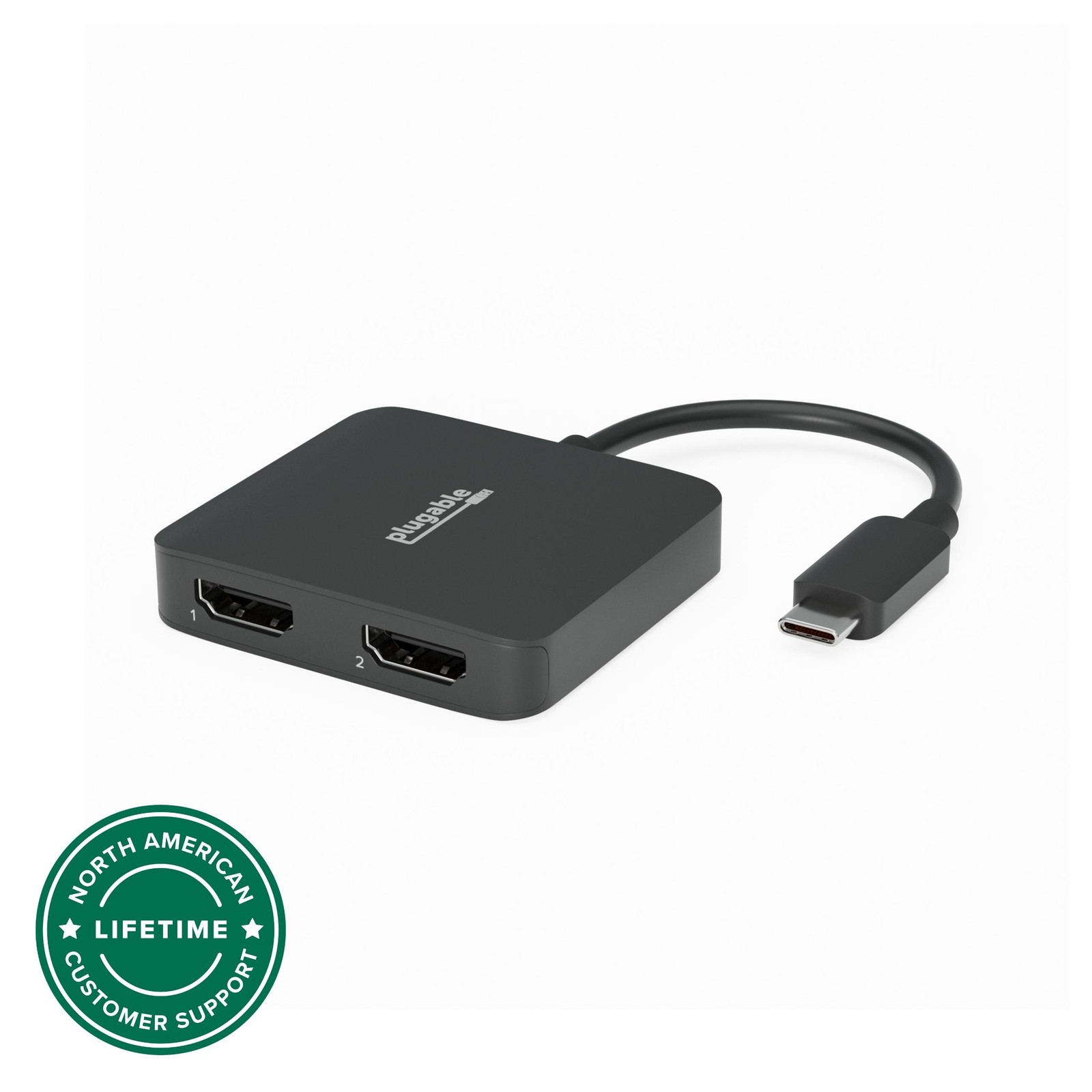 Plugable USB-C Dual 4K HDMI MST Display Adapter