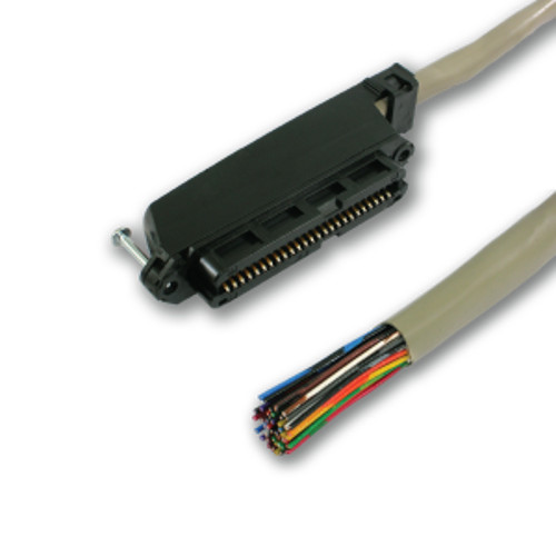 25 Pair Telco Amphenol CAT3 Trunk Cable 50-Pin Female to Blunt - AMP RJ21 15ft