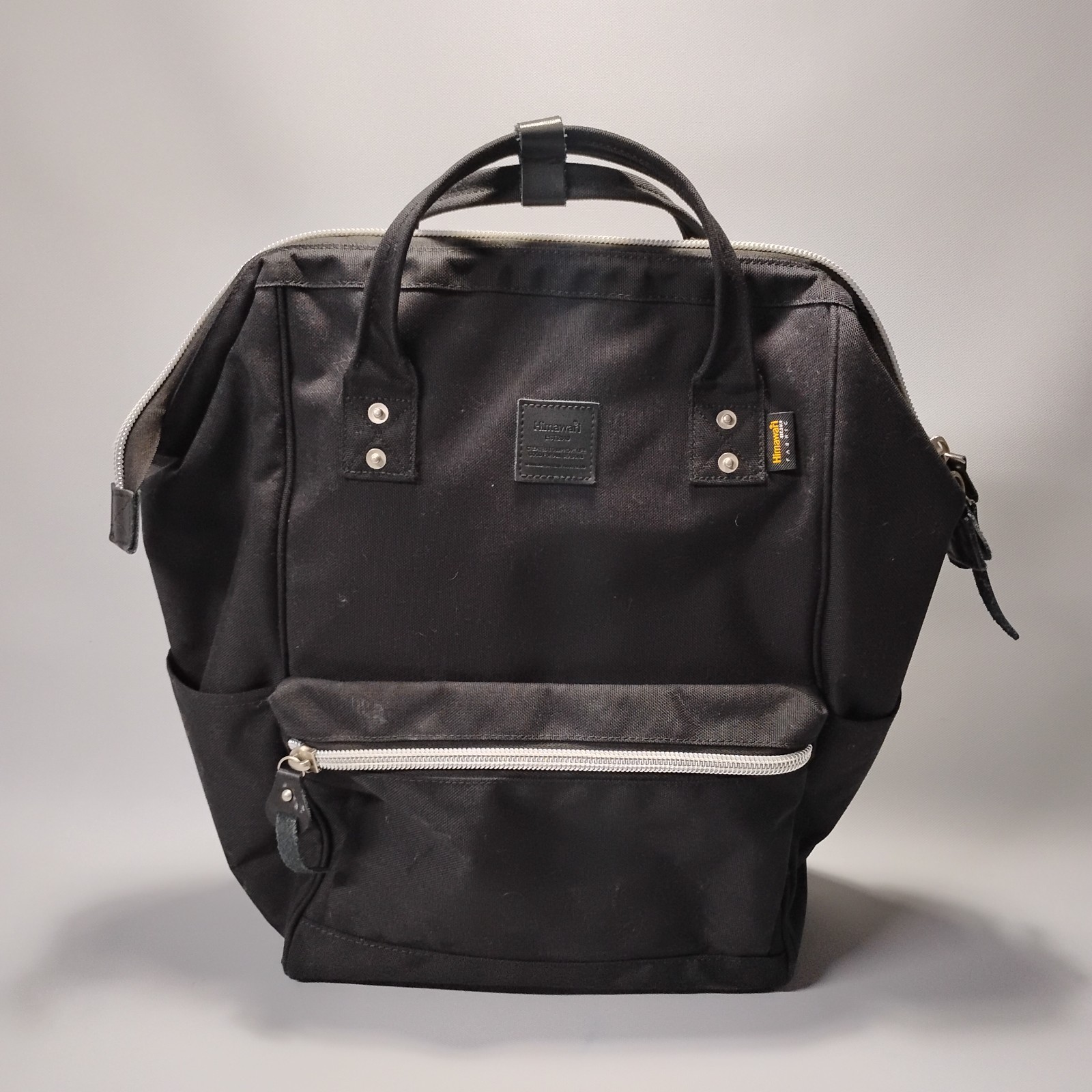 Himawari 19" Laptop Backpack Black Canvas Travel Bag