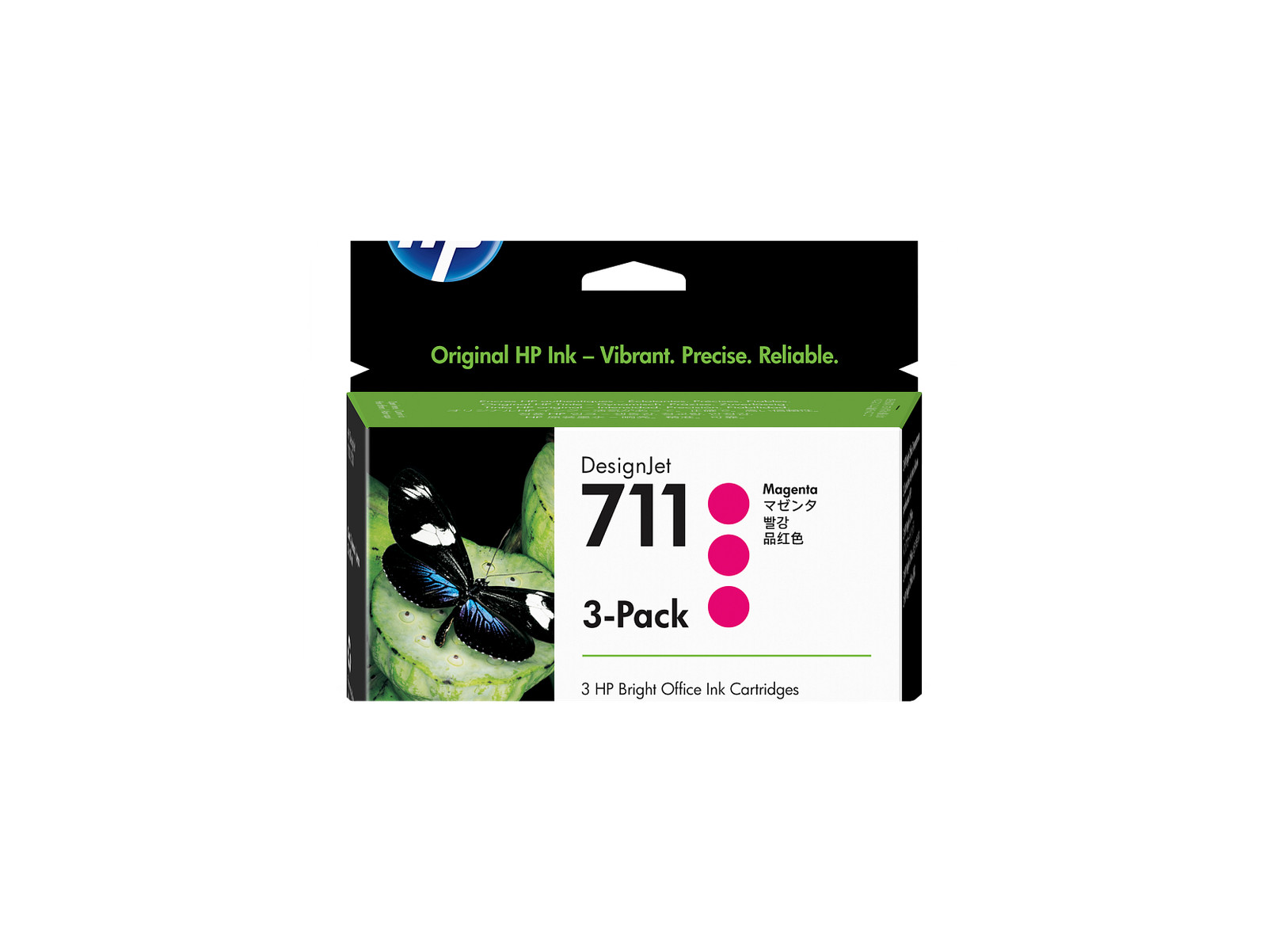HP 711 3-pack 29-ml Magenta DesignJet Ink Cartridges, CZ135A