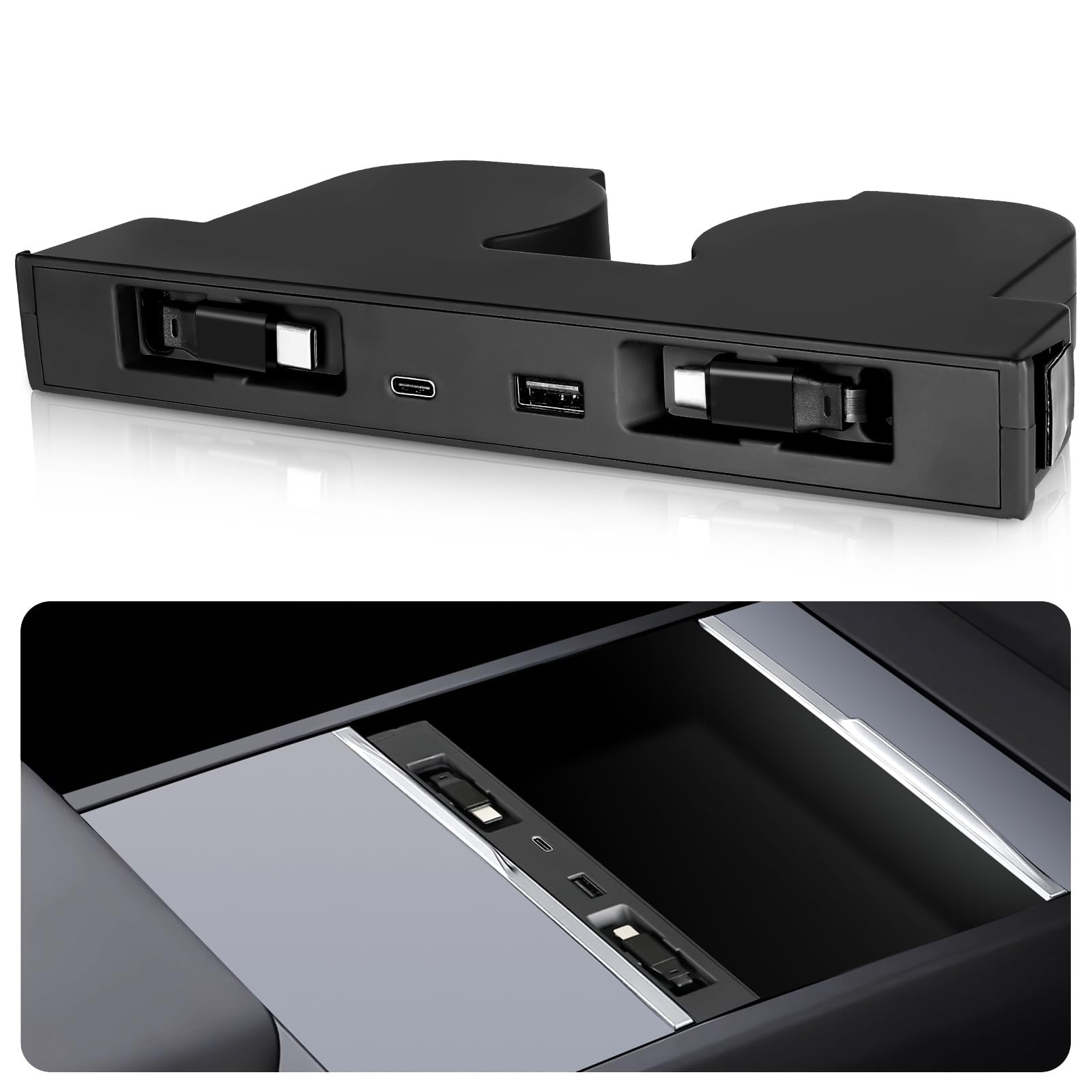 DGXWLLW USB Hub for Tesla Model Y Juniper 3 Highland Y L with Dual TypeC