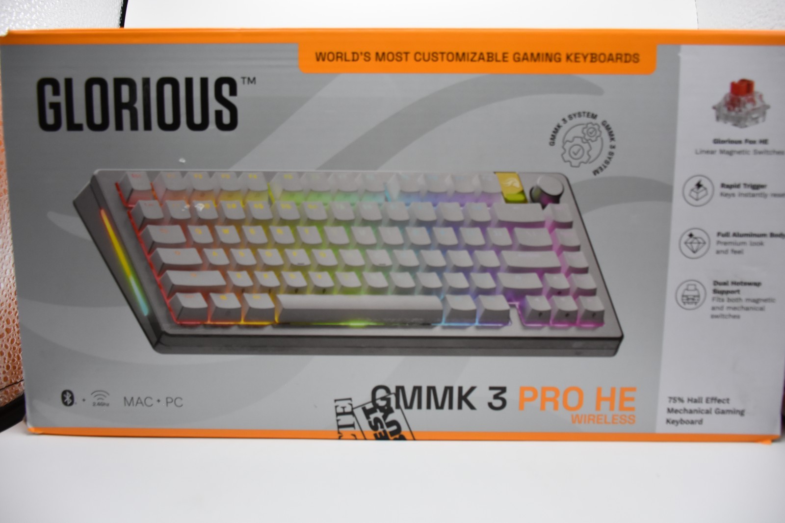 Glorious GMMK 3 PRO HE 75% Linear Mechanical Switch Wireless Keyboard
