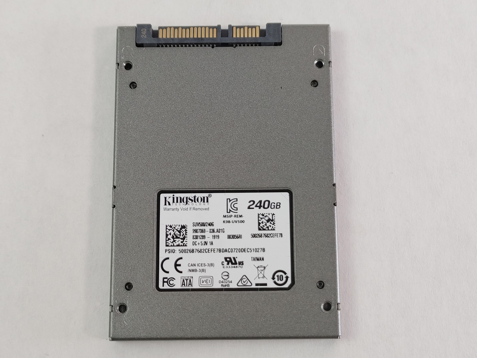 Kingston UV500 SUV500/240G 240 GB SATA III 2.5 in Solid State Drive