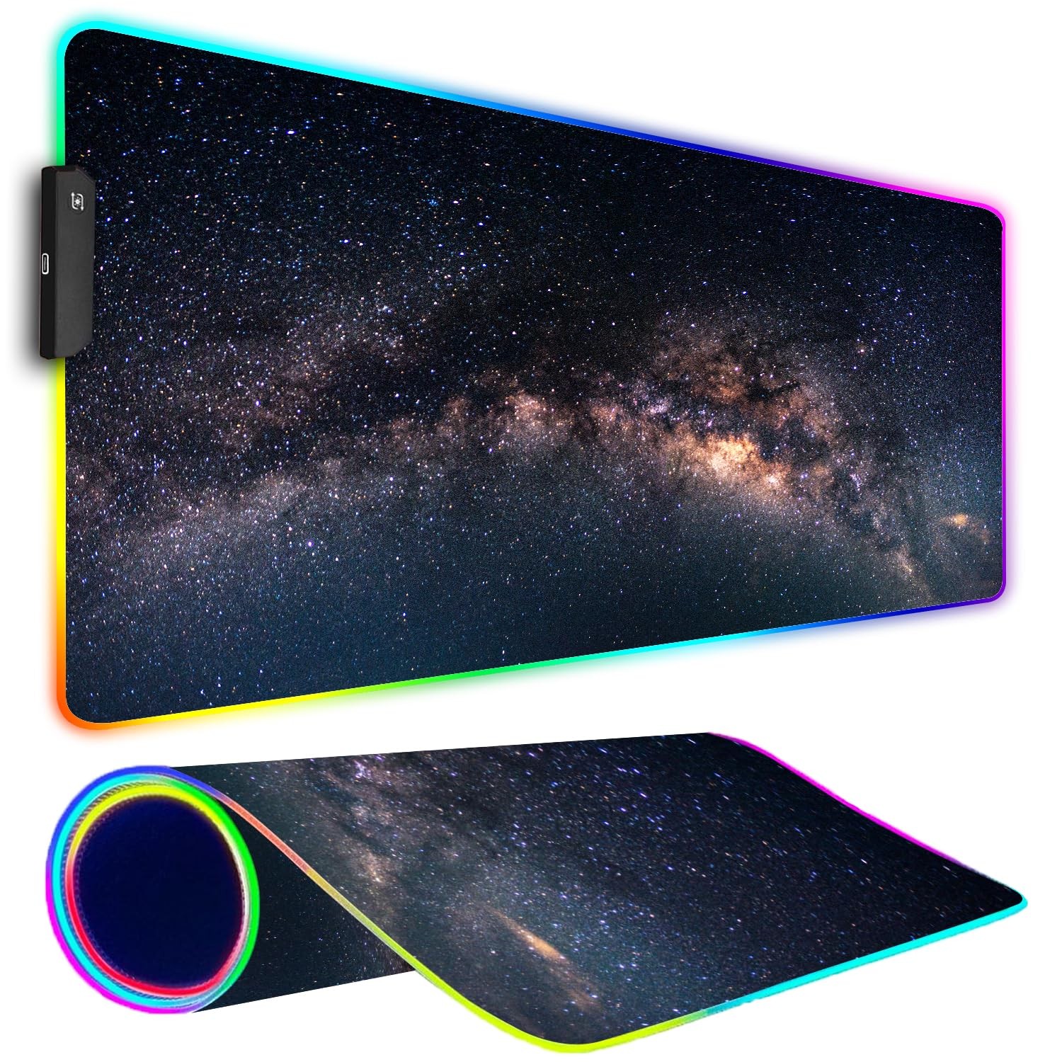 Armanza RGB Gaming Mouse Pad, Large Mousepad with Led Light, Keyboard Pad Gam...