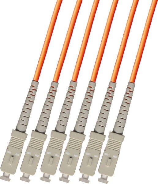 Direct Burial Outdoor SC 6 Strand Fiber Optic Cable Multimode 62.5/125 100M