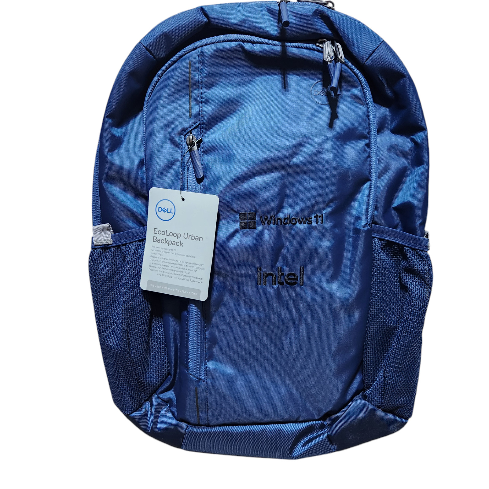 NWT Dell Premier Laptop Backpack Blue 16" Water Resistant Lightweight Travel Bag