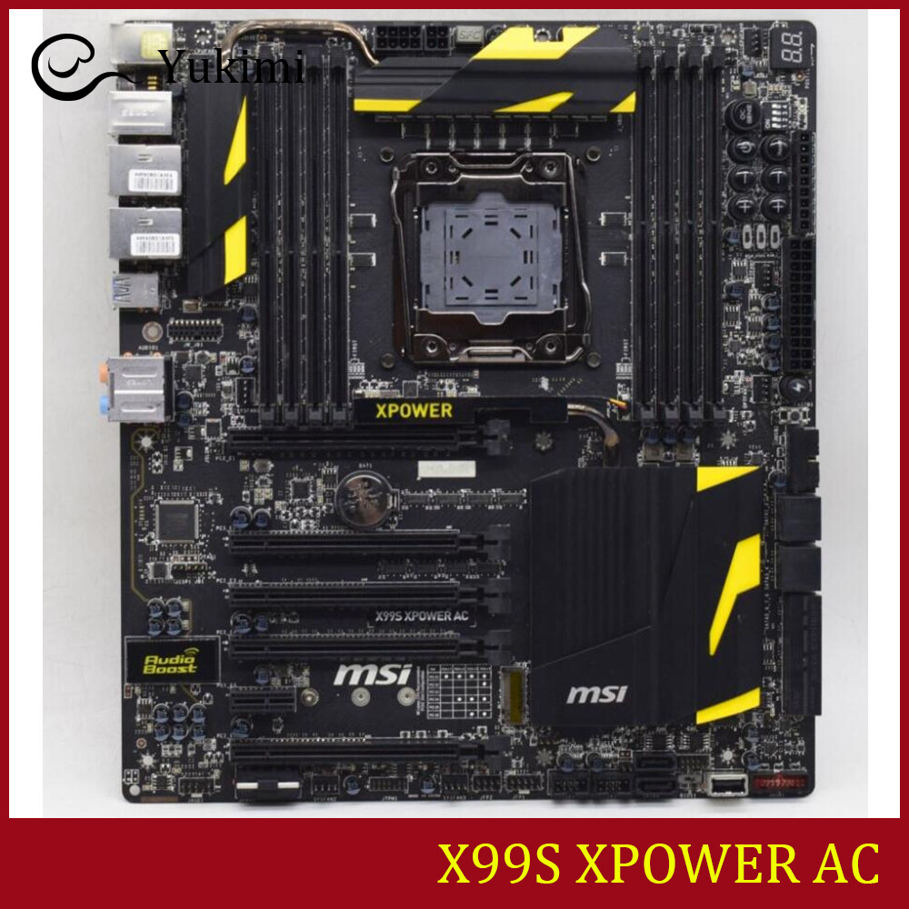 FOR MSI X99S XPOWER AC DDR4*8 Intel LGA2011-3 128GB E-ATX Ｍotherboard Test OK