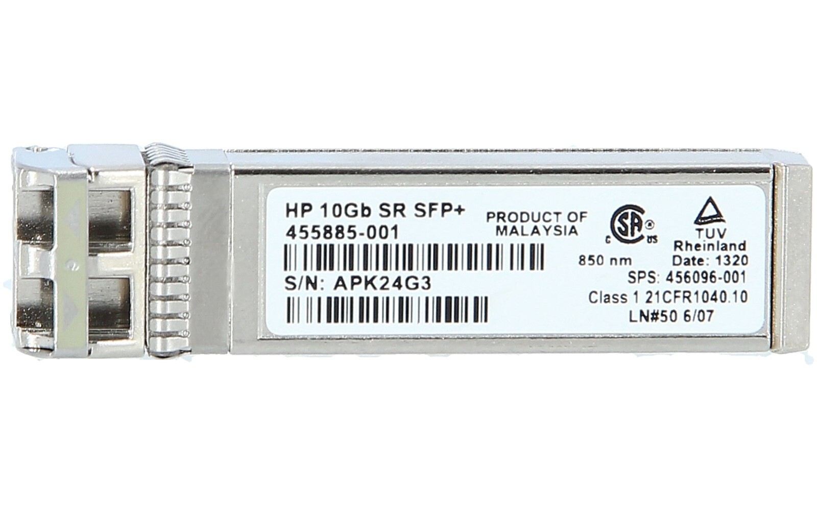 455883-B21/455885-001/456096-001 HPE BladeSystem 10Gb SR SFP+ LC Transceiver