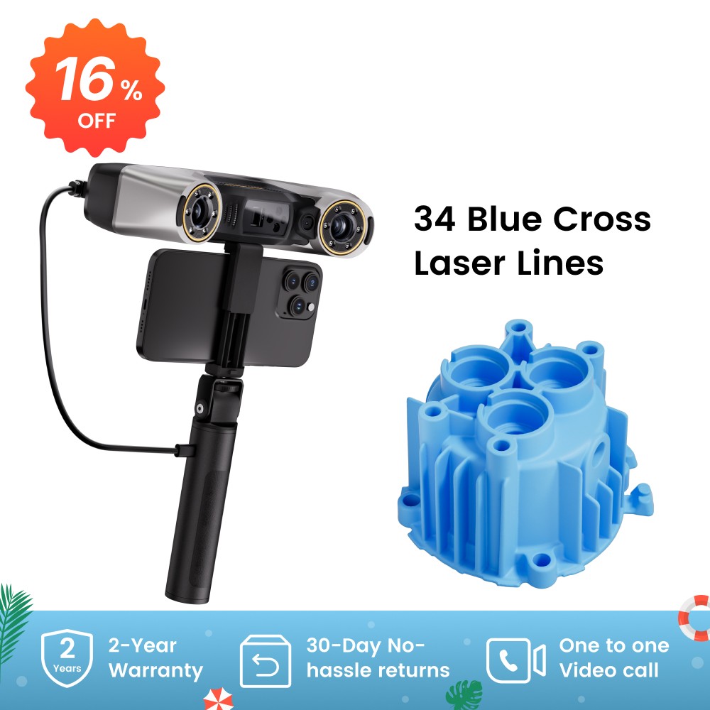 Revopoint MetroY PRO 3D Laser Scanner For 3D Print 34Line Wireless Handheld Scan